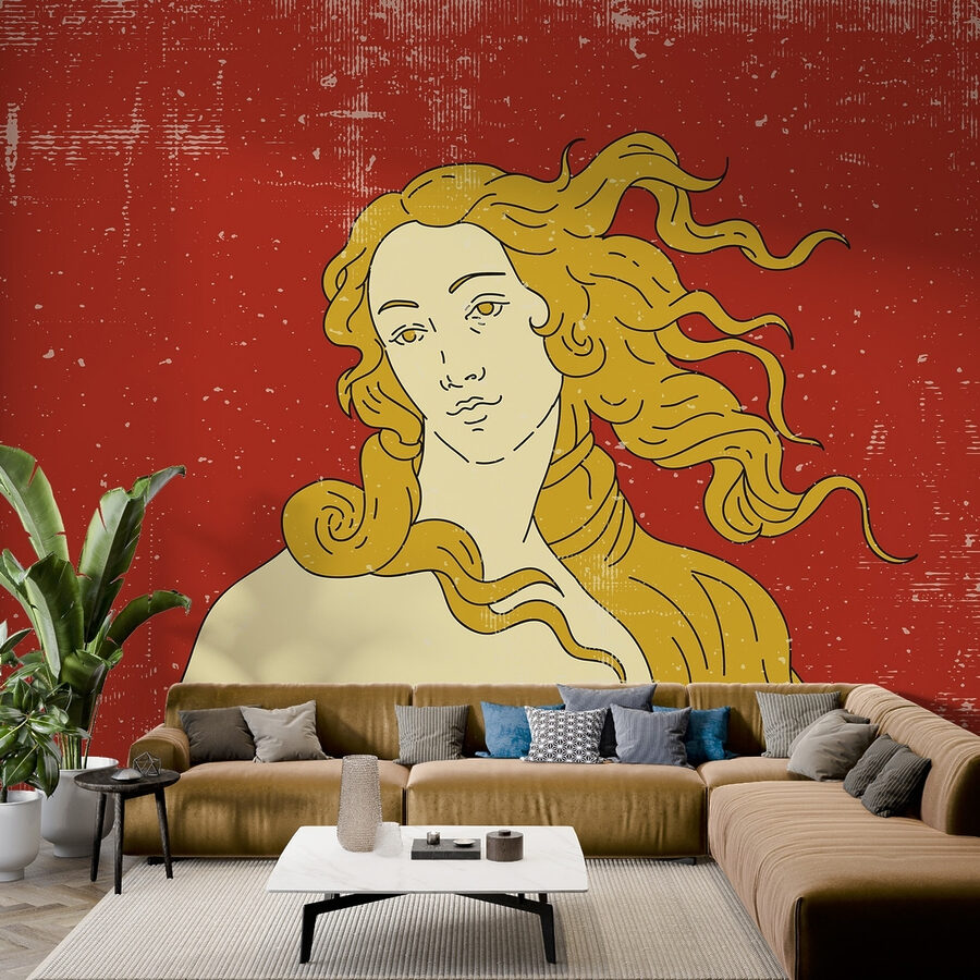 Dessin d'un homme aux cheveux longs