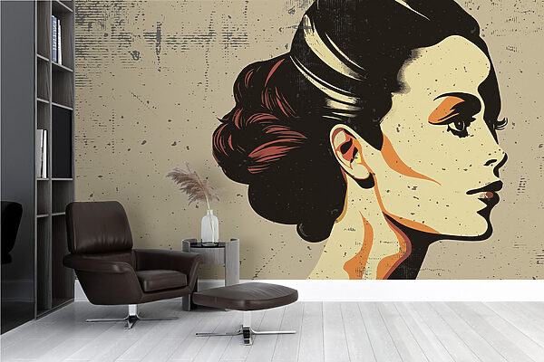Femme avec un chignon Femme avec un chignon