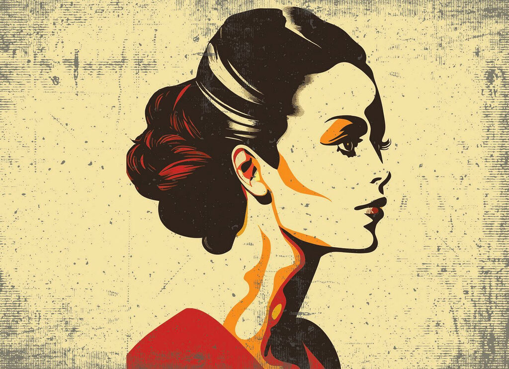 Femme avec un chignon Femme avec un chignon
