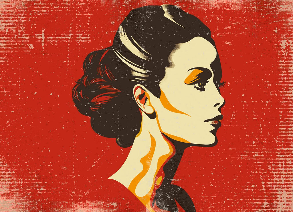 Femme avec un chignon Femme avec un chignon
