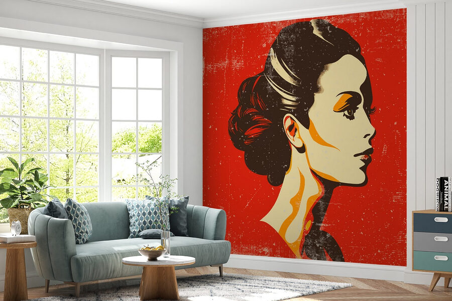 Femme avec un chignon