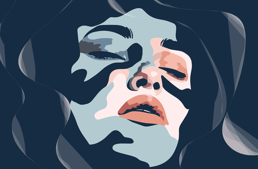 Une beauté mystérieuse dans des tons doux