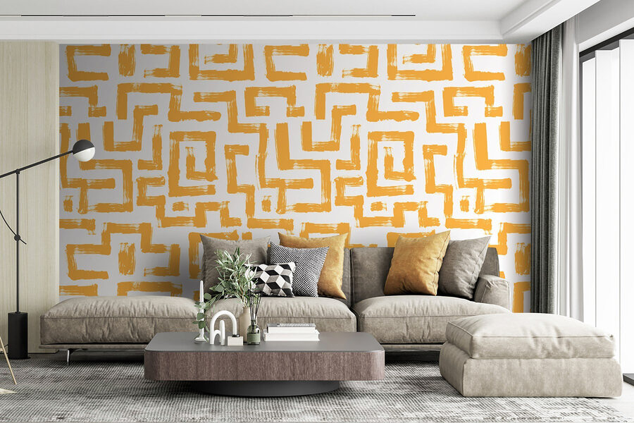 Motif de lignes orange