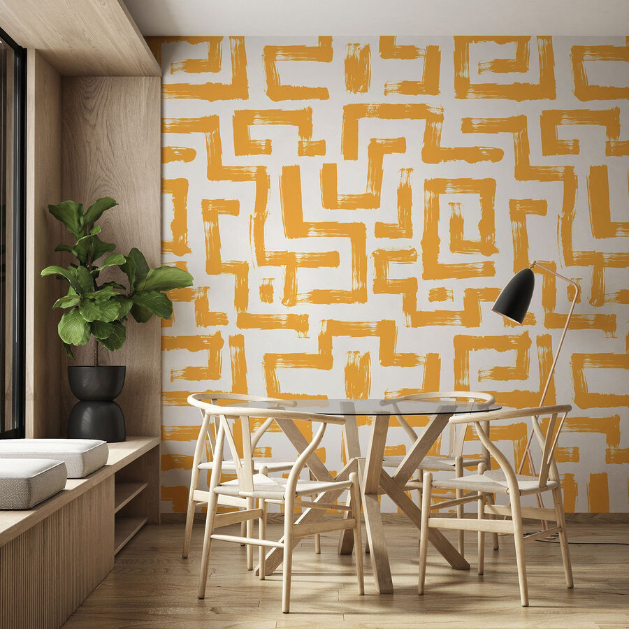 Motif de lignes orange