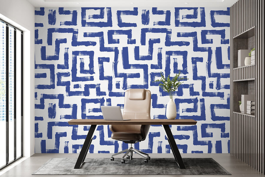 Motif de lignes bleues