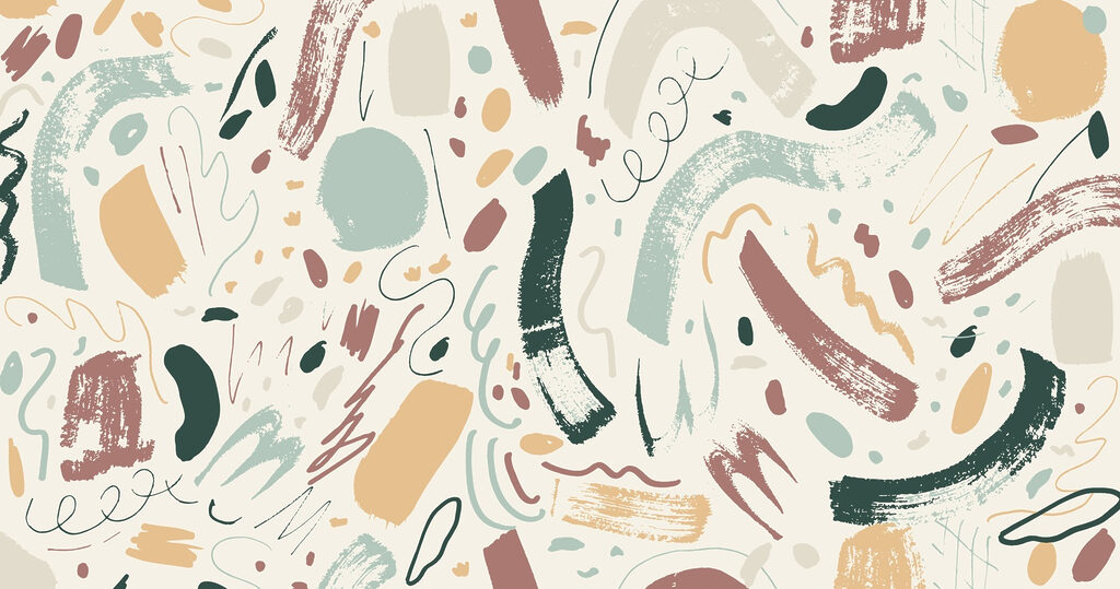 Motif de touches de peinture colorées Motif de touches de peinture colorées
