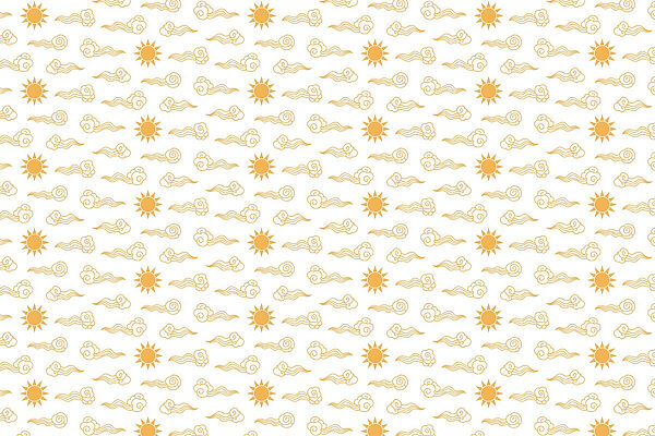 Motif des nuages et du soleil Motif des nuages et du soleil