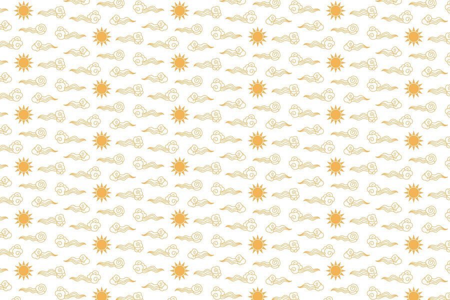 Motif des nuages et du soleil