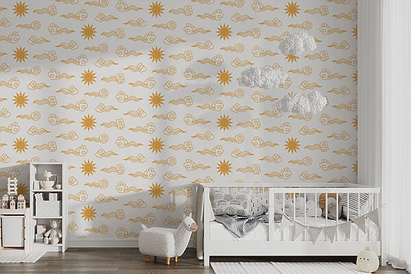 Motif des nuages et du soleil Motif des nuages et du soleil