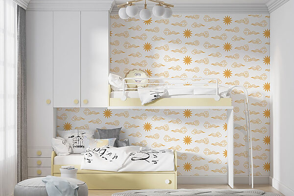 Motif des nuages et du soleil Motif des nuages et du soleil