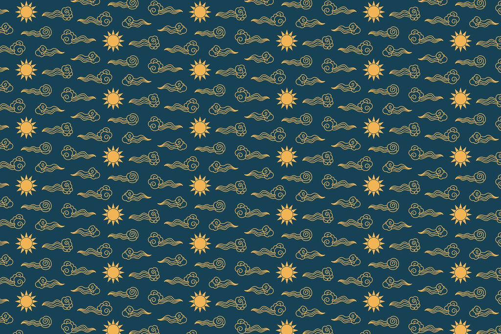 Motif des nuages et du soleil Motif des nuages et du soleil