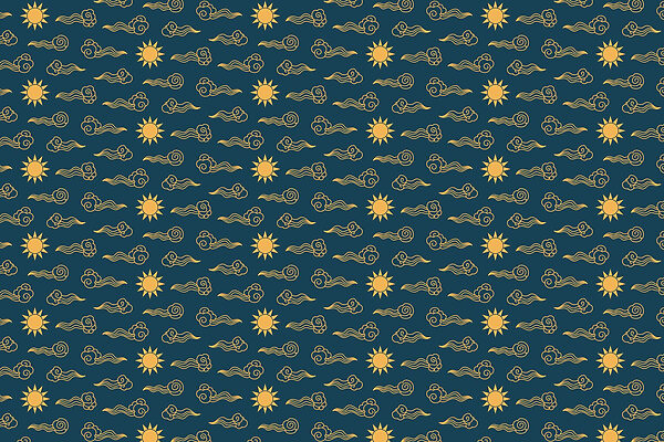 Motif des nuages et du soleil Motif des nuages et du soleil