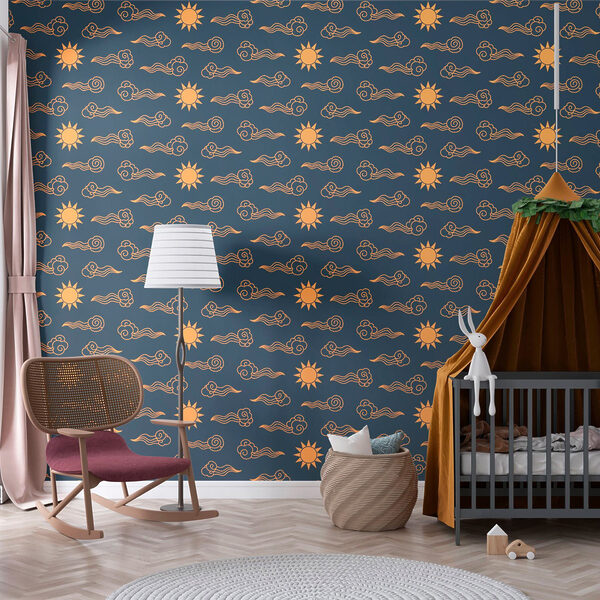 Motif des nuages et du soleil Motif des nuages et du soleil