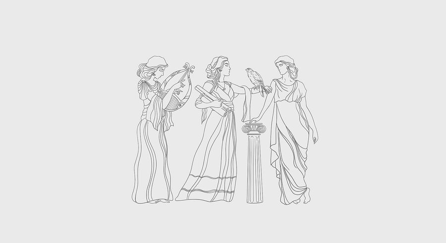 Dessin au trait de femmes en robe
