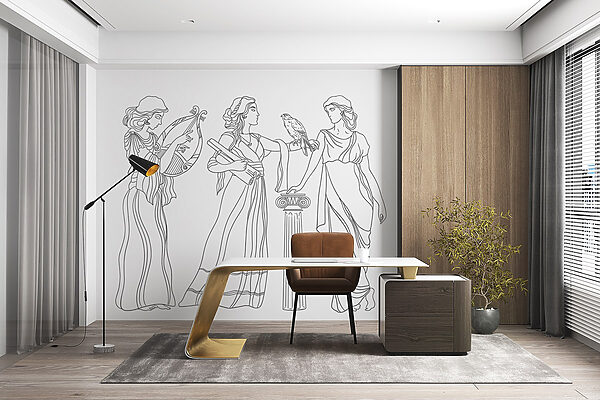 Dessin au trait de femmes en robe Dessin au trait de femmes en robe