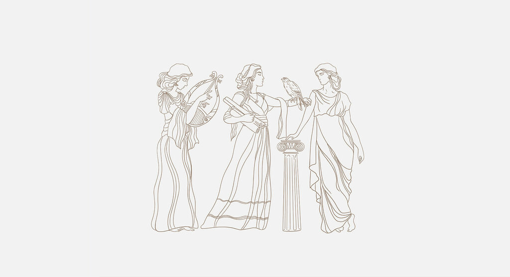 Dessin au trait de femmes en robe longue Dessin au trait de femmes en robe longue