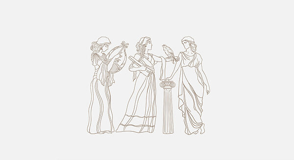 Dessin au trait de femmes en robe longue Dessin au trait de femmes en robe longue