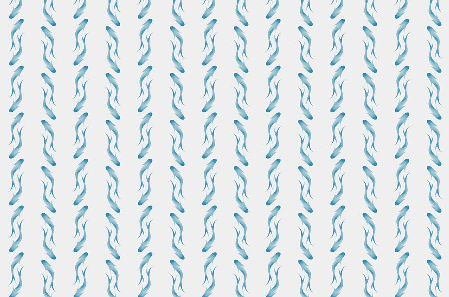 Motif de poisson bleu