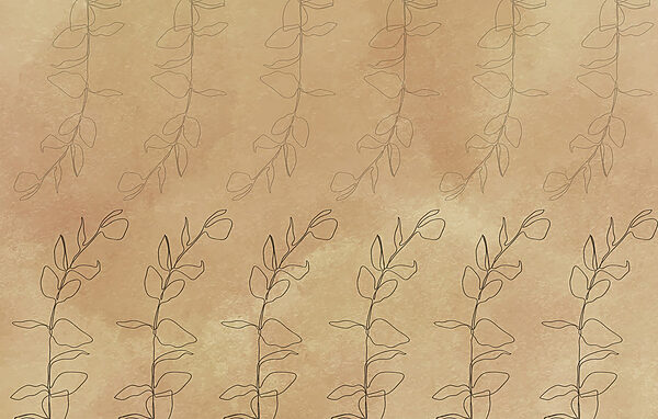 Motif de feuilles sur une surface brune Motif de feuilles sur une surface brune