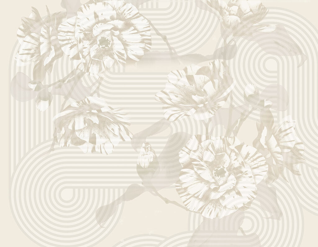 Des fleurs discrètes aux motifs ludiques. Des fleurs discrètes aux motifs ludiques.