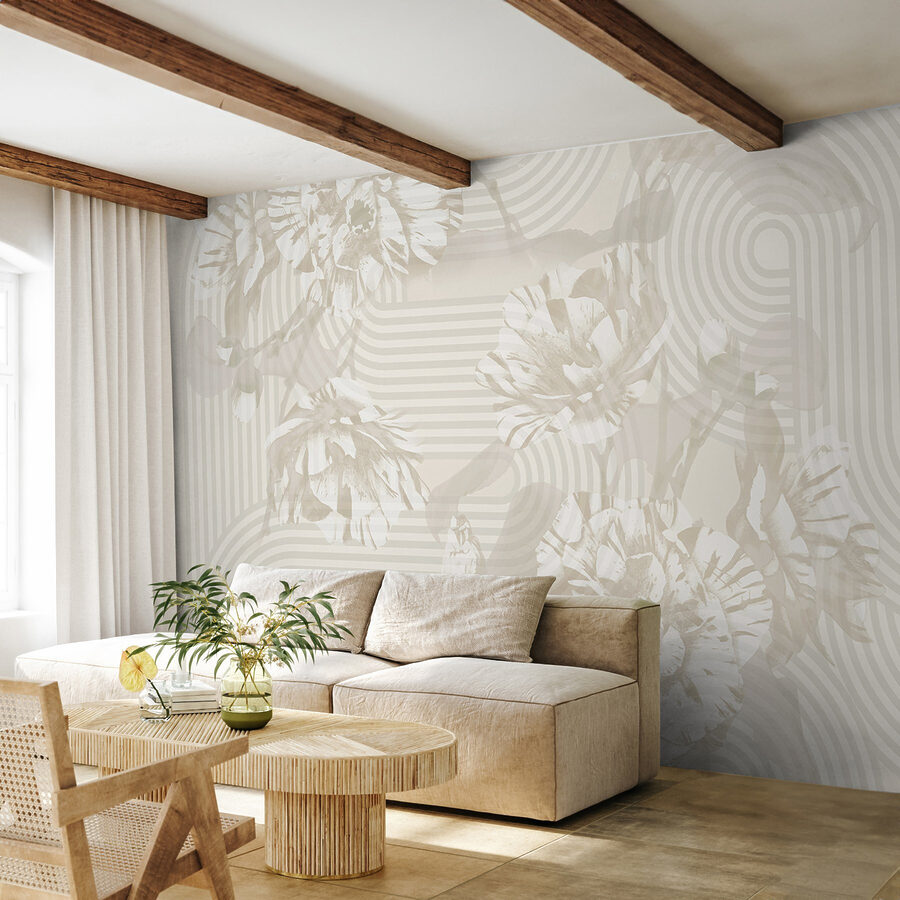 Des fleurs discrètes aux motifs ludiques.