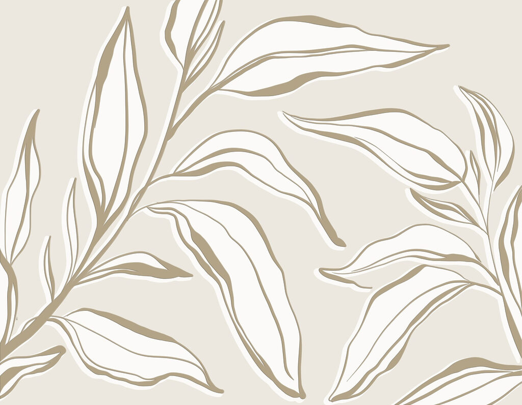 Feuilles délicates sur un arrière-plan discret Feuilles délicates sur un arrière-plan discret