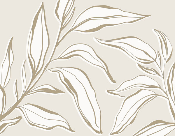 Feuilles délicates sur un arrière-plan discret Feuilles délicates sur un arrière-plan discret