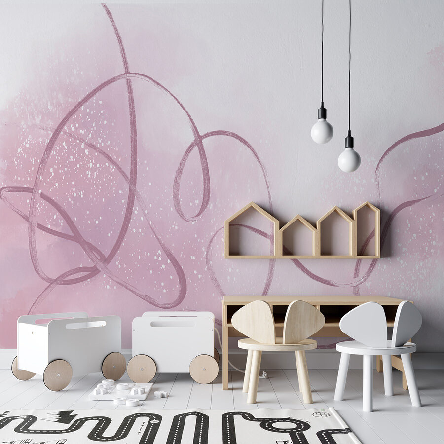 Fond rose et blanc avec une ligne
