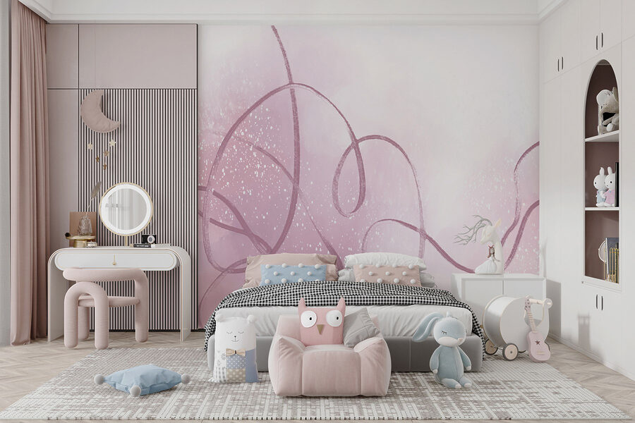 Fond rose et blanc avec une ligne