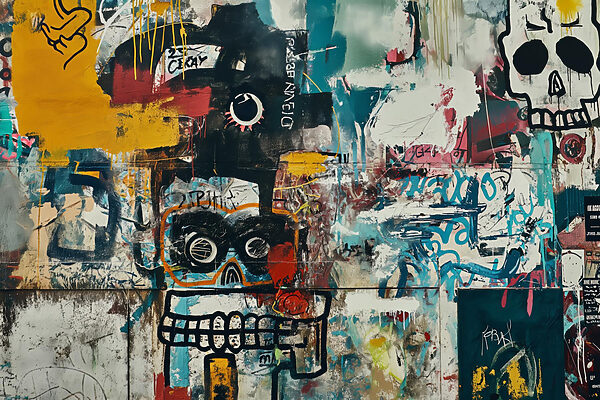 Mur couvert de graffitis Mur couvert de graffitis