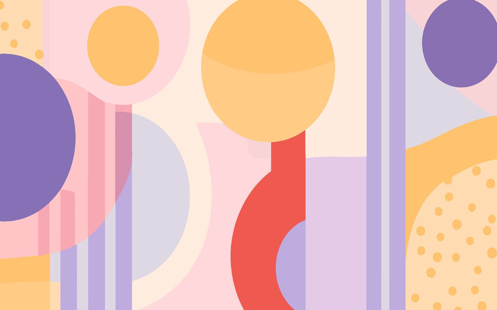 Œuvre d'art colorée avec des cercles et des cercles Œuvre d'art colorée avec des cercles et des cercles