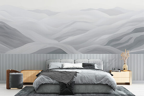 Paysage blanc et gris Paysage blanc et gris