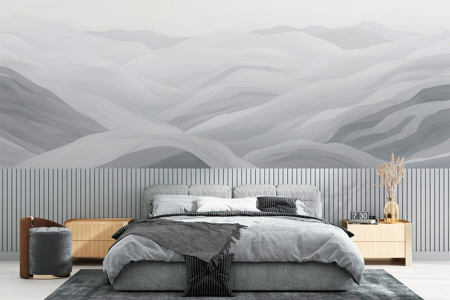 Paysage blanc et gris Paysage blanc et gris