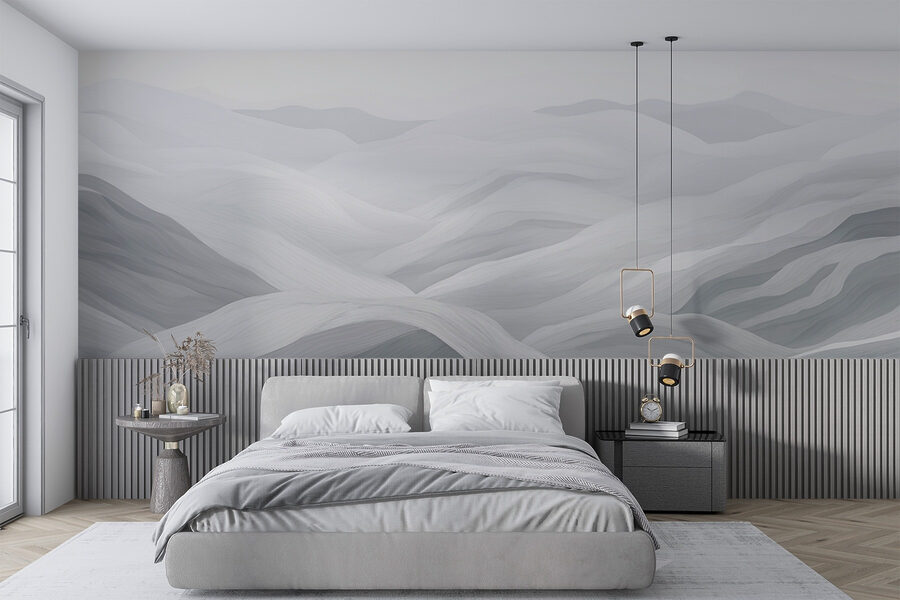 Paysage blanc et gris Paysage blanc et gris