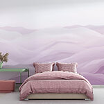 Papier peint Paysage violet et blanc
