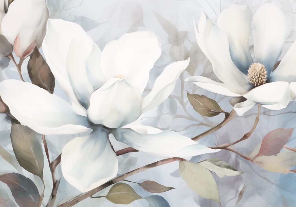 Peinture de fleurs blanches Peinture de fleurs blanches