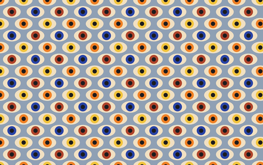 Motif d'yeux colorés