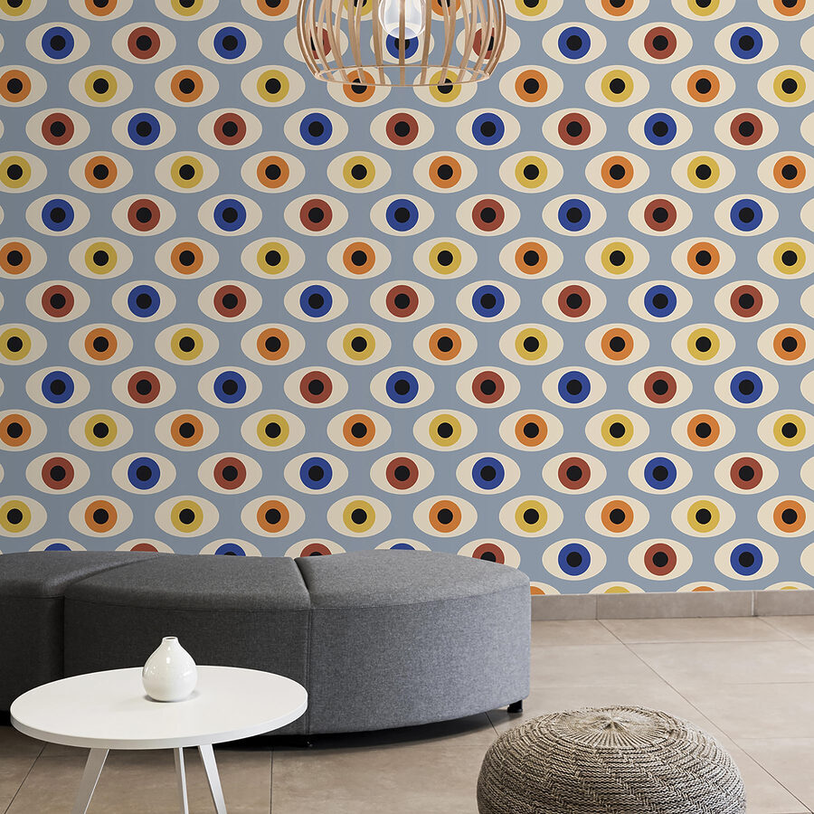 Motif d'yeux colorés