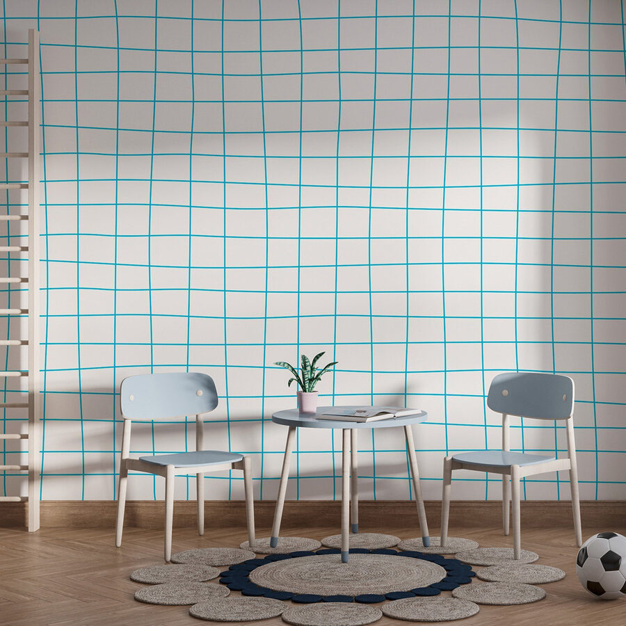 Grille de lignes bleues