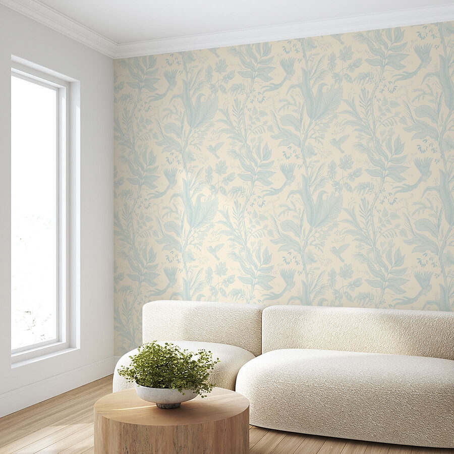 Motif de fleurs et d'oiseaux