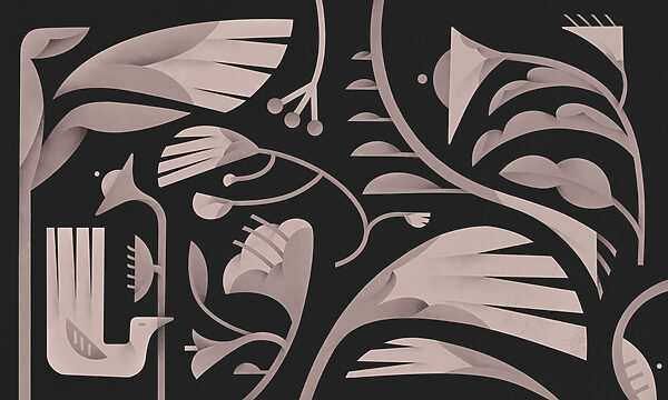 Motif floral noir et blanc Motif floral noir et blanc