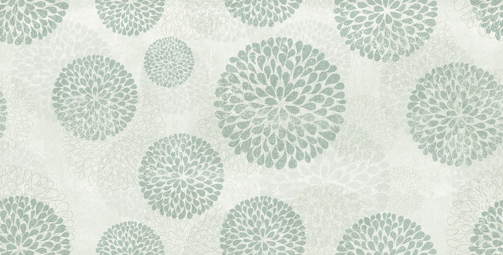 Papier peint avec des cercles et des fleurs Papier peint avec des cercles et des fleurs