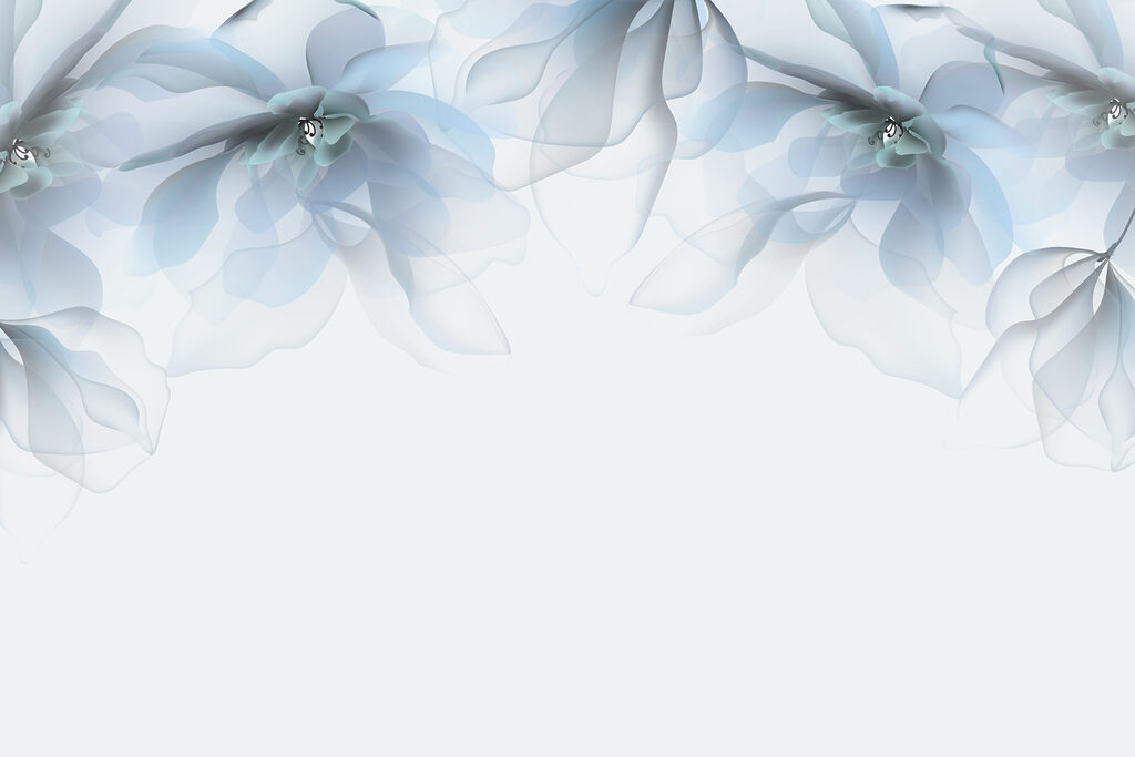 Groupe de fleurs avec des fleurs blanches et bleues Groupe de fleurs avec des fleurs blanches et bleues