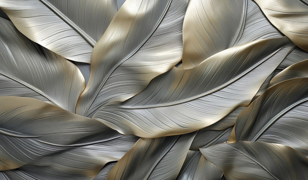 Les feuilles texturées créent un motif unique Les feuilles texturées créent un motif unique