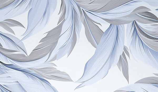 Nuances douces de plumes stylisées. Nuances douces de plumes stylisées.