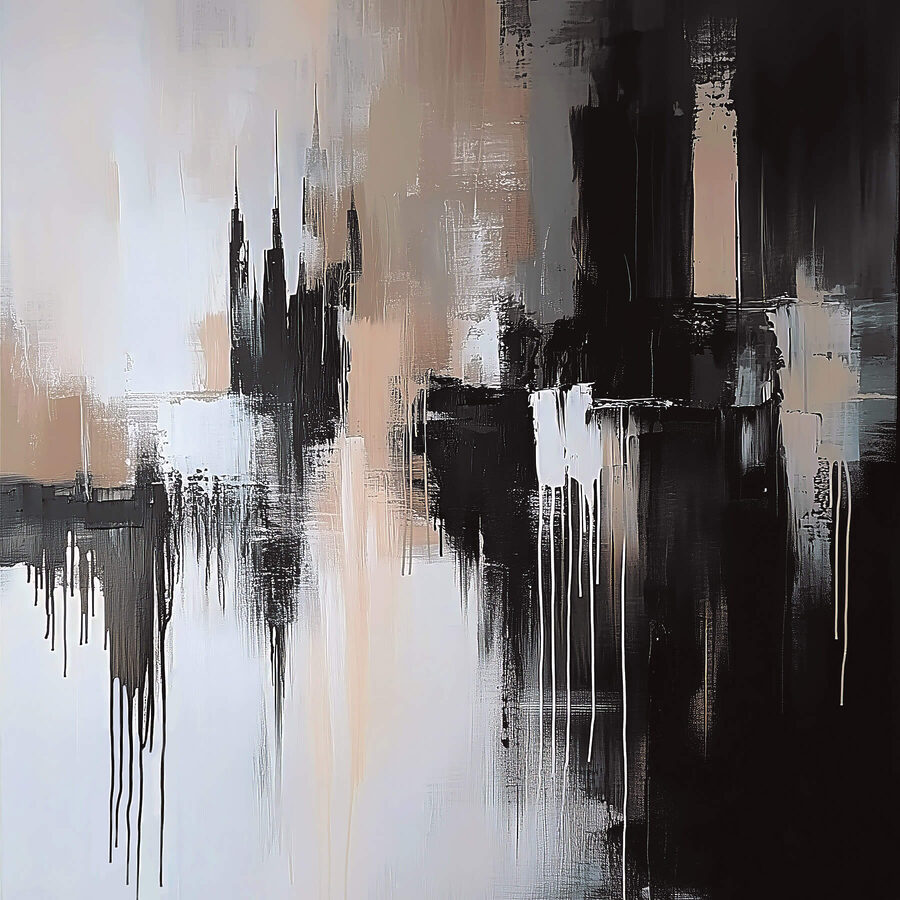 Peinture en noir et blanc