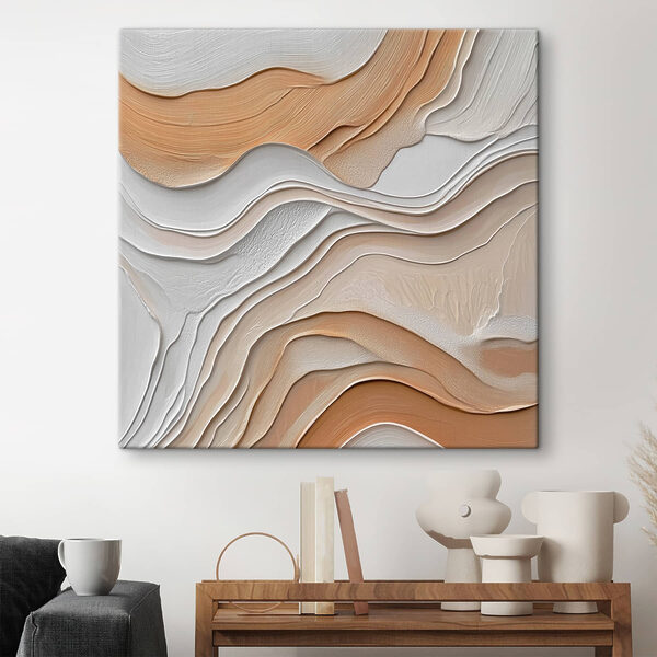Lignes ondulées blanches et brunes Lignes ondulées blanches et brunes