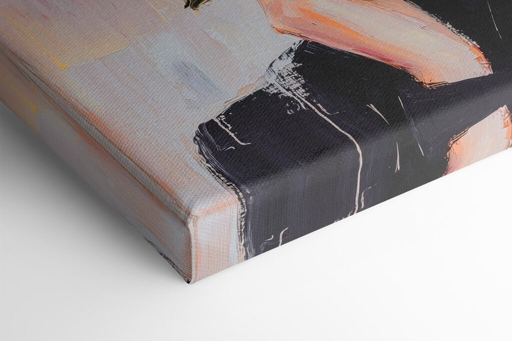 Painting of a woman holding flowers