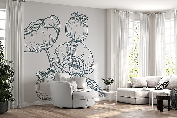 Dessin de fleurs et de bourgeons Dessin de fleurs et de bourgeons