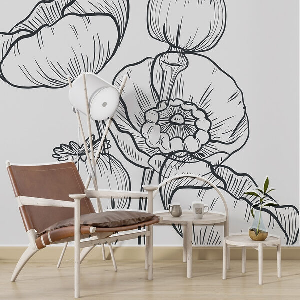 Dessin de fleurs sur fond blanc Dessin de fleurs sur fond blanc